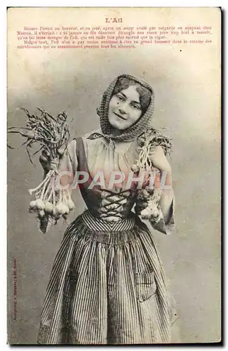Cartes postales Femme L&#39ail Folklore