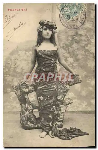 Cartes postales Fantaisie Femme Fleur de the