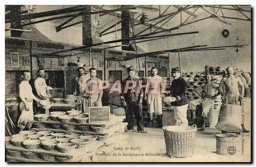 Cartes postales Militaria Camp de Mailly Interieur de la boulangerie