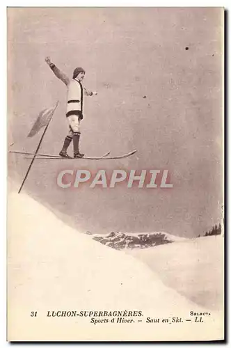 Cartes postales Sports d&#39hiver Ski Luchon Superbagneres Saut en ski