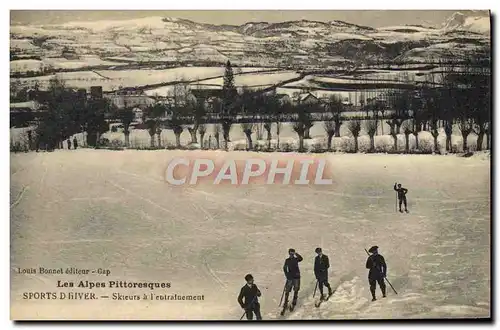 Ansichtskarte AK Sports d&#39hiver Ski Les Alpes Skieurs a l&#39entrainement