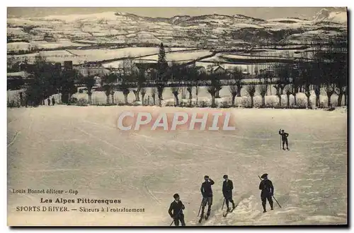 Cartes postales Sports d&#39hiver Ski Les Alpes Skieurs a l&#39entrainement