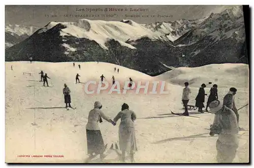 Cartes postales Sports d&#39hiver Ski Superbagneres Skieurs sur le plateau