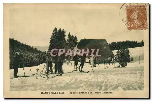 Ansichtskarte AK Sports d&#39hiver Ski Hauteville Sports d&#39hiver a la ferme Guichard