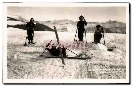 Ansichtskarte AK Sports d&#39hiver Ski Jeunes skieurs Enfants