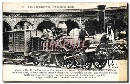 Ansichtskarte AK Train Locomotive Machine 170 de l&#39ancienne compagnie de l&#39Ouest