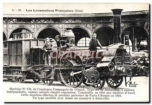 Ansichtskarte AK Train Locomotive Machine 170 de l&#39ancienne compagnie de l&#39Ouest