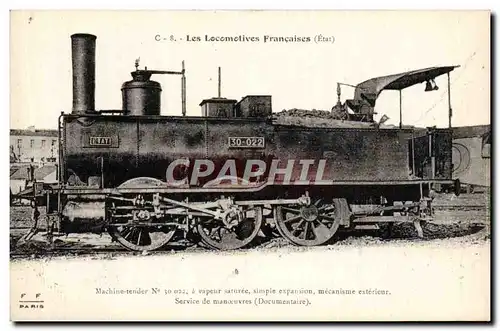 Ansichtskarte AK Train Locomotive Machine Tender 30 022