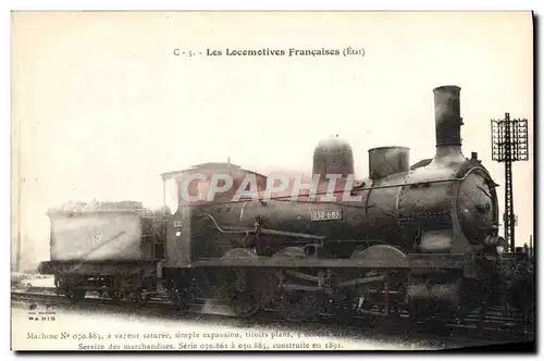 Ansichtskarte AK Train Locomotive Machine 030 883