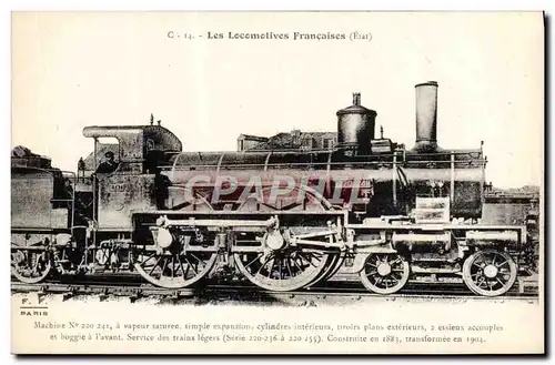 Ansichtskarte AK Train Locomotive Machine 220 241