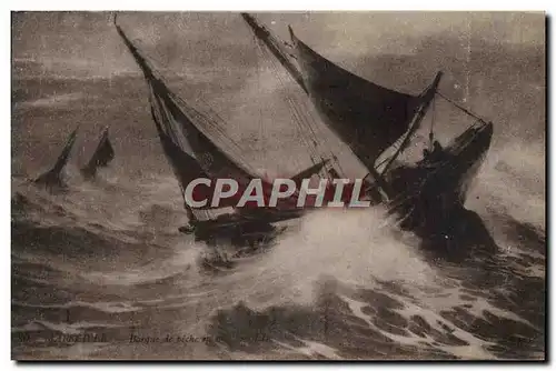 Cartes postales Marseille Bateau de peche en mer