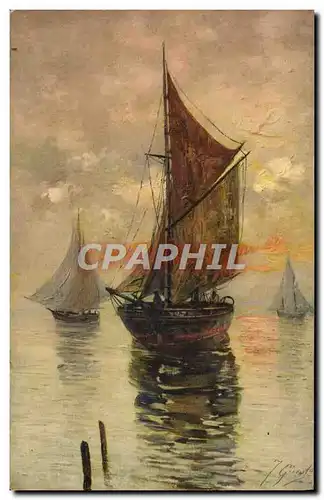 Cartes postales Bateau voilier peche