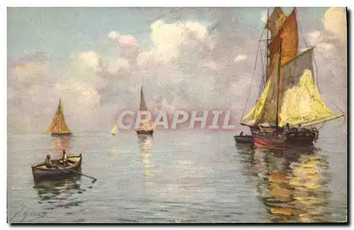 Cartes postales Bateau voilier Peche