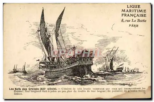 Cartes postales Bateau voilier La nef des croises