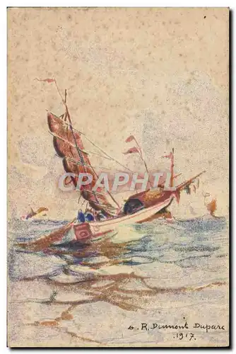 Cartes postales Bateau Dumont Duparc Sampan de peche aux Iles Pescadores