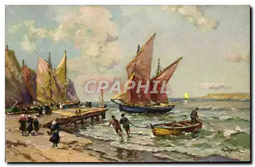 Cartes postales Bateau Peche