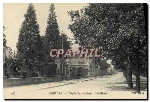 Cartes postales Militaria Bourges Depot du materiel d&#39artillerie