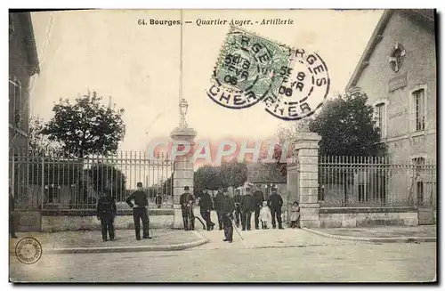 Cartes postales Militaria Bourges Quartier Auger Artillerie