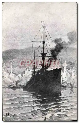 Cartes postales Bateau de guerre