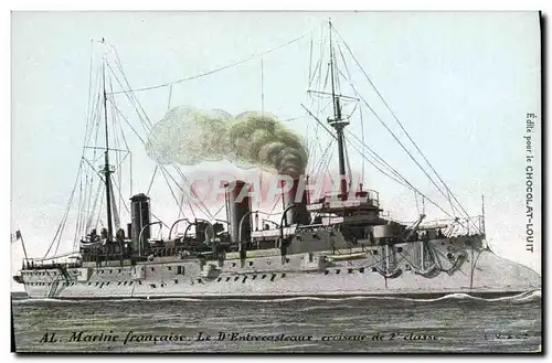 Cartes postales Bateau Le D'Entrecaux croiseur de 2eme classe