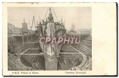 Cartes postales Bateau HMS Prince of Wales Chatham Dockyard