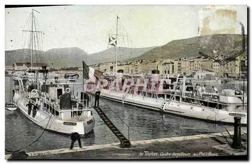 Cartes postales Bateau Toulon Contre torpilleurs au petit rang