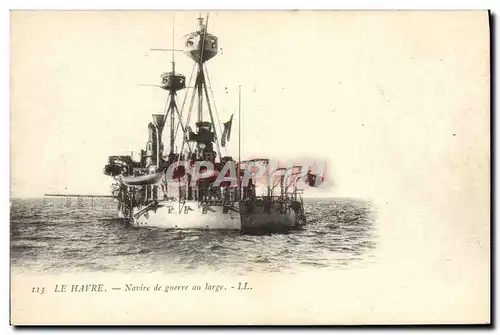 Cartes postales Bateau Le Havre Navire de gurre au large