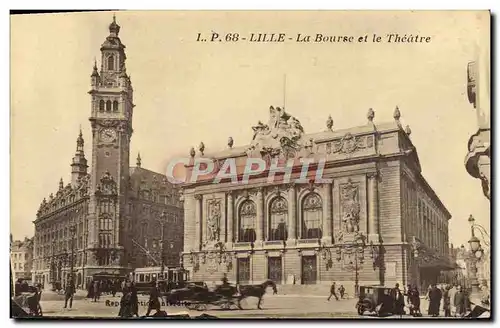 Cartes postales Lille La Bourse et le Theatre