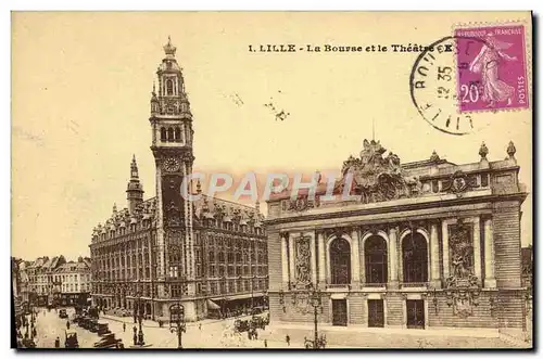 Cartes postales Lille La Bourse et le Theatre