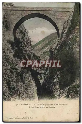 Cartes postales Annot Pont St Joseph et Pont Historique