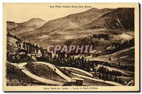 Cartes postales Hate Vallee du Verdon Lacets du Col D&#39Allos