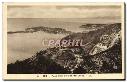 Cartes postales Eze Panorama Pris De Bellevue