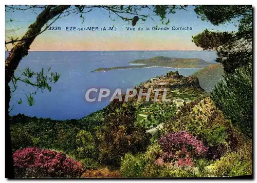 Cartes postales Eze Sur Mer Vue de la Grande Corniche