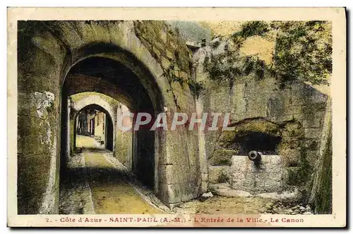 Cartes postales Saint Paul L&#39Entree de la Ville Le canon