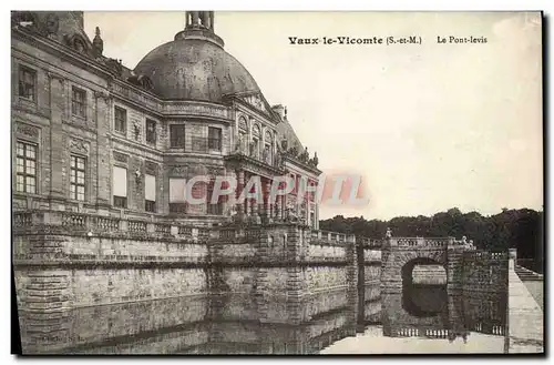 Cartes postales Vaux le Vicomte Le Pont Levis