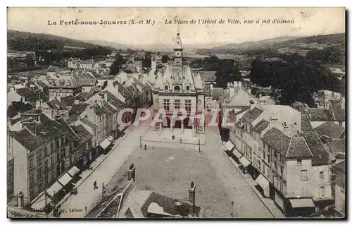 Cartes postales La Ferte Sous Jouarre La Place de L&#39Hotel de Ville Vue a Vol