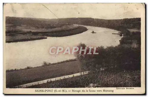 Cartes postales Seine Port Rivage de la Seine Vers Morsang