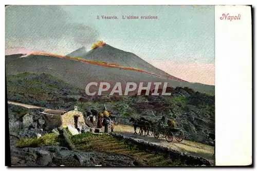 Ansichtskarte AK Volcan Napoli Il Vesuvio L&#39ultima eurione