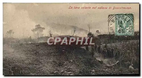 Cartes postales Volcan La lava colante nel vallone di Boscotrecase