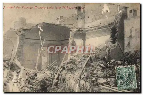 Cartes postales Volcan I rudero del palazzo Granata sulla lava di Boscotrecase