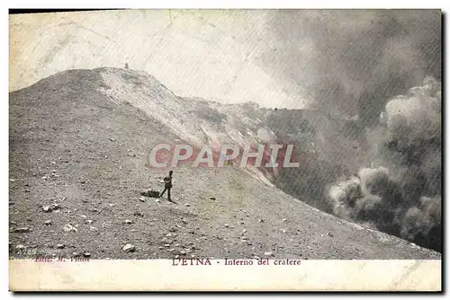 Cartes postales Volcan L&#39Etna Interno del cratere