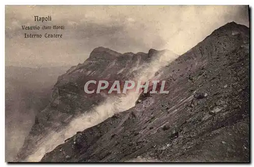 Ansichtskarte AK Volcan Napoli Vesuvio Lato Nord Interno cratere