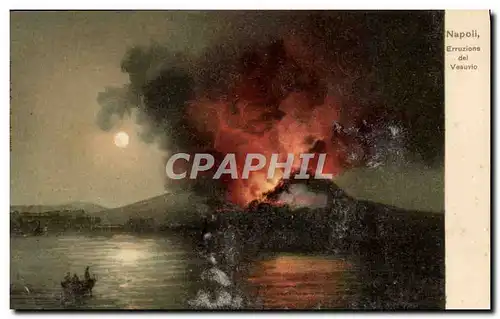 Ansichtskarte AK Volcan Napoli Eruzione del Vesuvio