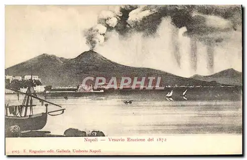 Cartes postales Volcan Napoli Vesuvio Eruzione del 1872