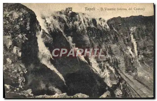 Ansichtskarte AK Volcan Napoli Il Vesuvio interno del Cratere