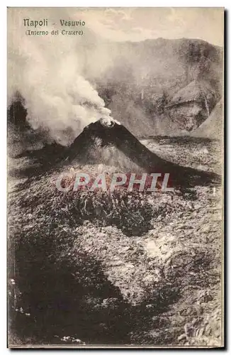 Ansichtskarte AK Volcan Napoli Vesuvio Interno del Cratere