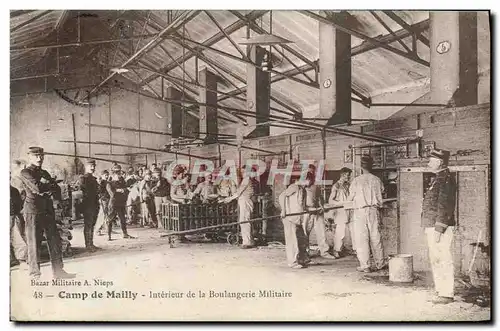 Ansichtskarte AK Camp de Mailly Interieur de la boulangerie militaire Militaria