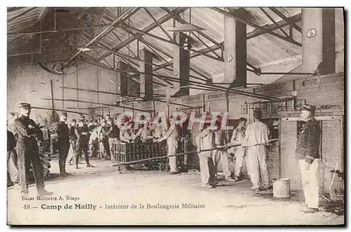 Cartes postales Camp de Mailly Interieur de la boulangerie militaire Militaria