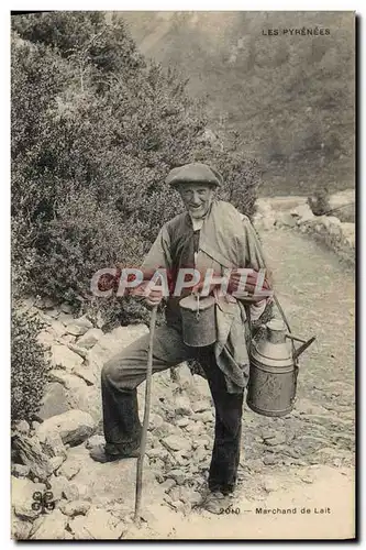 Ansichtskarte AK Folklore Pyrenees Marchand de lait TOP