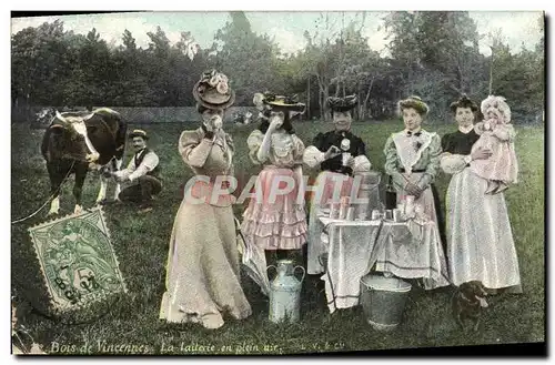 Cartes postales Bois de Vincennes La laiterie en plein air Vache